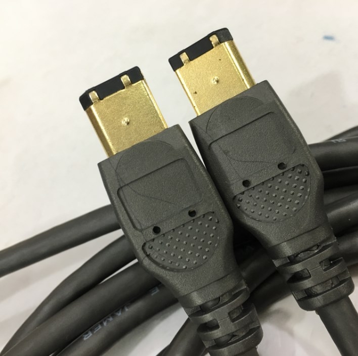 Cáp IEEE 1394a FireWire Cable 6 Pin to 6 Pin Hàng Chất Lượng Cao JAMER E219485 AWM STYLE 20276 80°C 30V VW-1 Tốc Độ Truyền Dữ Liệu Lên Tới 400Mb / giây Grey Length 3.7M