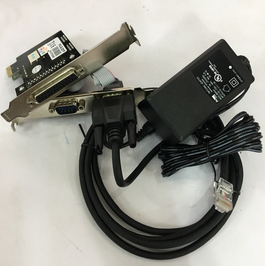 Bộ Cáp Điều Khiển Newland Barcode Scanner 3 in 1 Cable RS232 to RJ50 10Pin Adapter DC 5V Card Express Unitek Y-7508 2 Port RS232 Serial Com DB9 + 1 Port LPT Parallel For Computer Desktop Length 1.8M