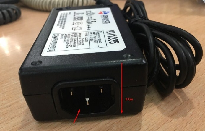 Adapter 12V 3.5A 42W Zenopos Electronics KM1235 HH10251-13004C Connector Size 5.5mm x 2.1mm