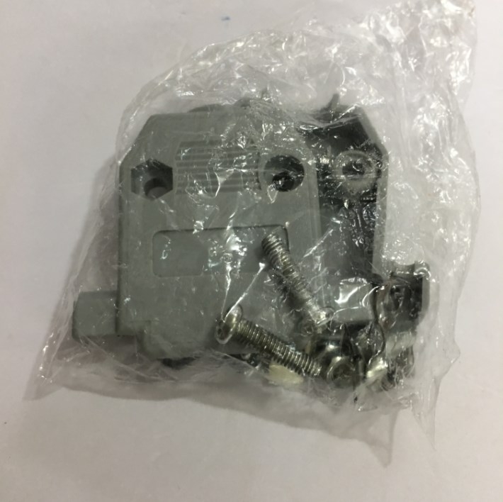 Vỏ Ốp Nhựa Bắt Vít Rắc D-SUB 15 Chân Hai Hàng DB15 Hood Plastic Connector Gray