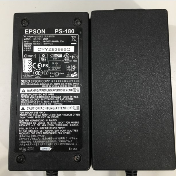 Adapter 24V 2A EPSON Connector Size 6.5mm x 3.0mm For Scanner Brother ADS-2200 ADS-3100 Brother ScanNCut CM350H CM250 CM100DM CM550 CM550DX CM900 CM650