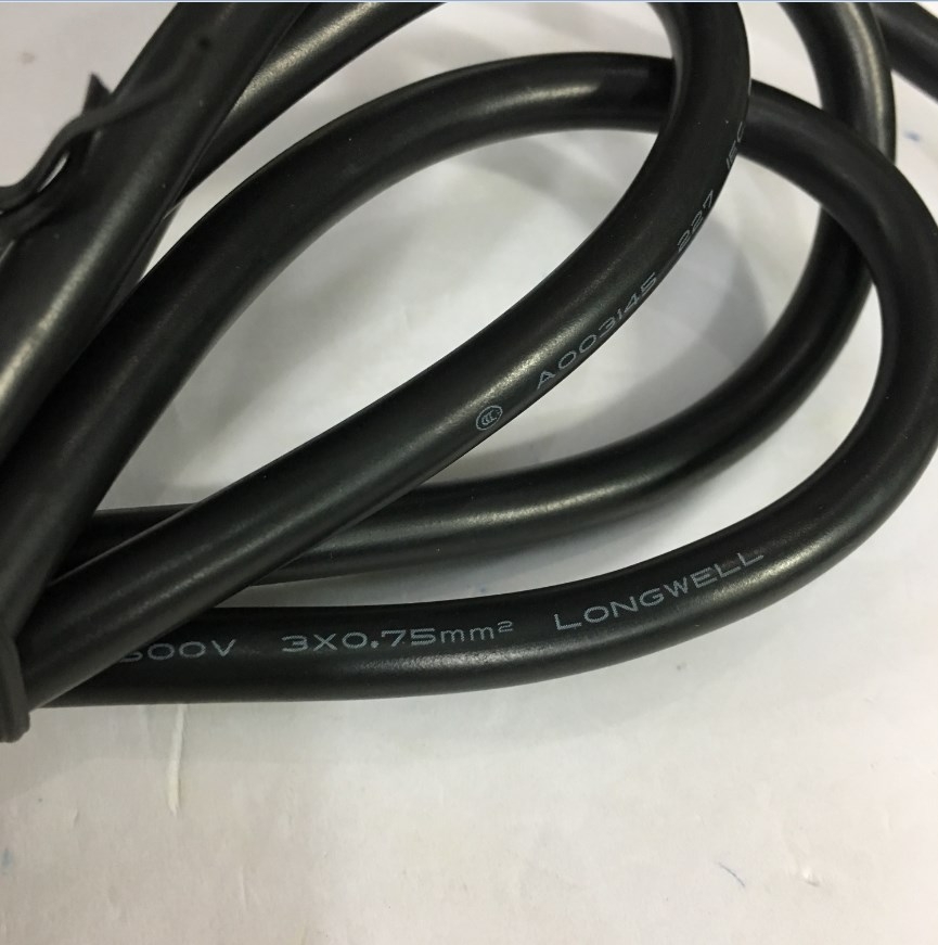 Dây Nguồn LONGWELL LSG-31 LS-18 Australia & China Chuẩn 3 Chân Chéo Tam Giác AC Power Cord GB2099 to C5 10A 250V 3x075mm Length 1.8M