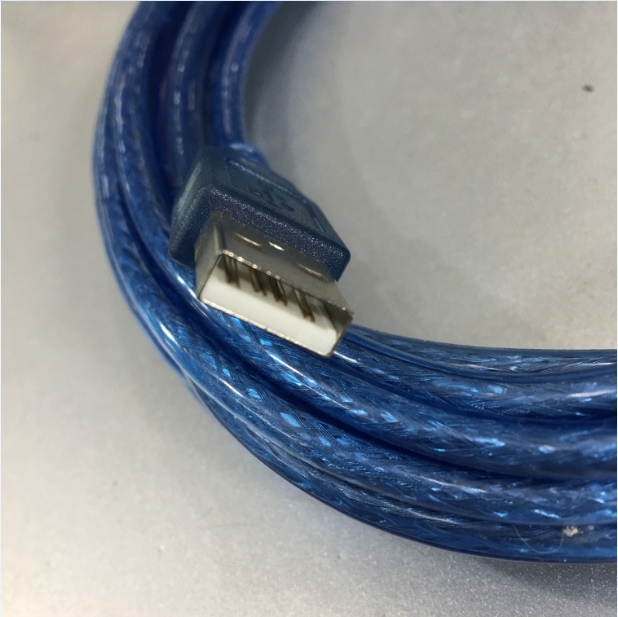 Cáp Kết Nối Camera Vật Thể Với Máy Tính USB 2.0 Type A Male to Type A Male Cable Blue Length 5M