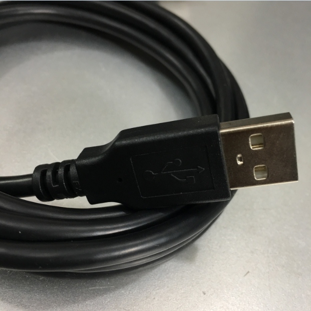 Cáp Kết Nối Truyền Thông PLC Programming USB Type A to Type B Male Cable AWM 2725 28AWG Black Length 1.5M
