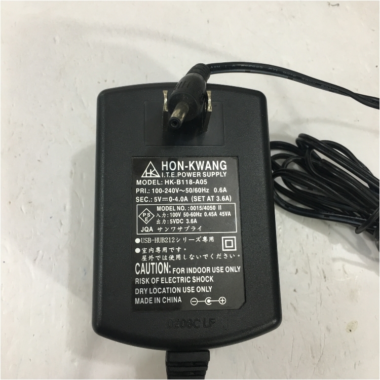 Adapter Original 5V 4A 20W HON-KWANG HK-B118-A05 Connector Size 3.5mm x 1.35mm