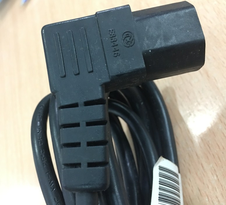 Dây Nguồn IEC C13 to C14 90 Degree Chữ L 90 Độ Vuông Sang Góc Phải 10A 250V AC Power Cord CHING CHENG EL-702 EL-705 PDU UPS 3x1.0 mm² Length 3.5M