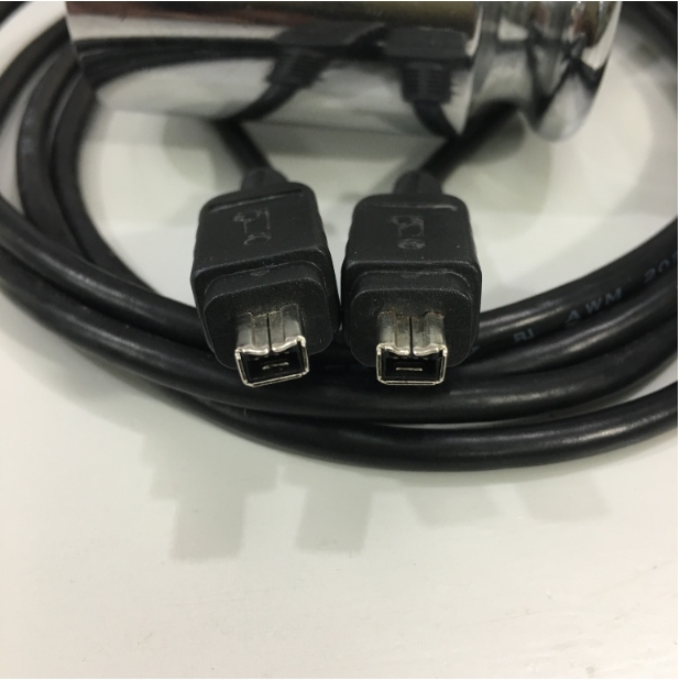 Cáp IEEE 1394a FireWire 400 Cable 4 Pin to 4 Pin E210567 AWM 2919 80C 30V Black Length 1.8M