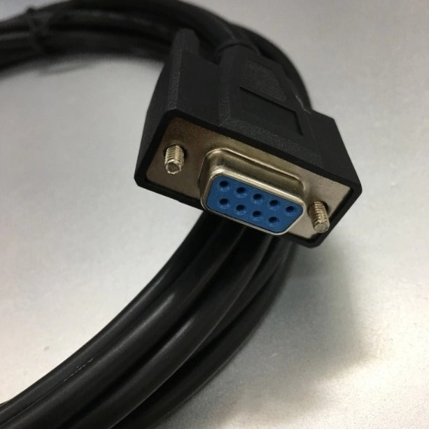 Cáp Lập Trình D2-DSCBL-1 RS232 Cable DB9 Female to VGA 15-Pin Male HD15 For Use With DL06, D2-250-1 And D2-260 CPUs And D0-DCM Communication Module Black Length 5M