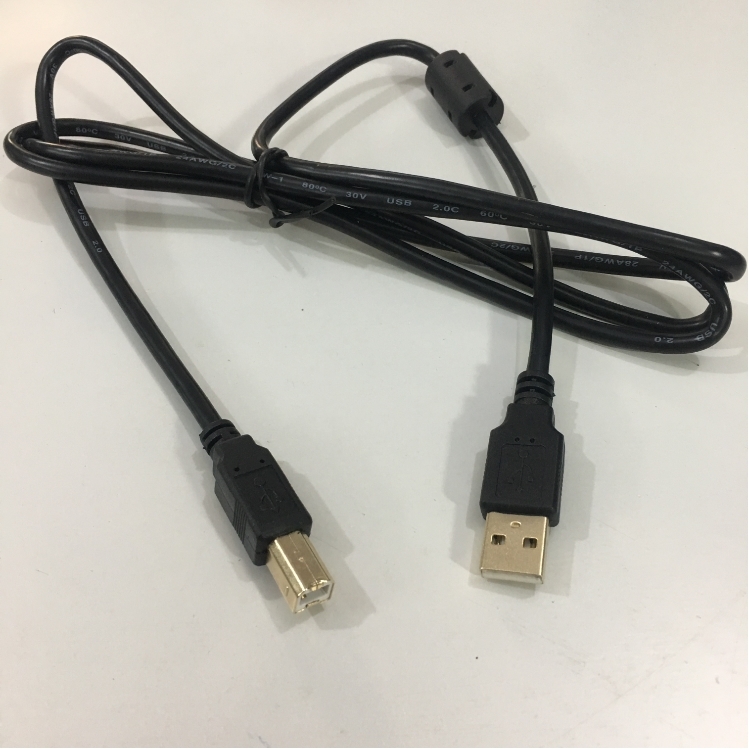 Cáp Lập Trình Cho Màn Hình HMI Delta TP04P Series Với PC  UC-PRG015-02A 1.5M USB 2.0 Type A Male To Type B Male Cable  STYLE 2725 28AWG Black
