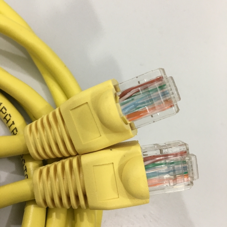 Dây Nhẩy Cisco 74-3079-01 24AWM Cat5e UTP PVC CM Ethernet Network Patch Straight Through Cable Yellow Length 1.8M