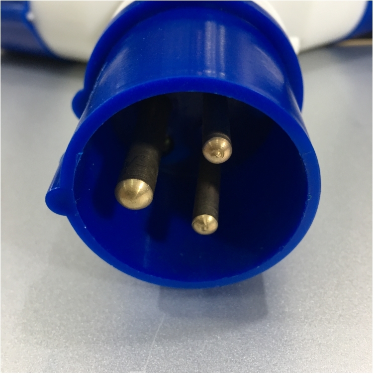 Ổ Cắm Công Nghiệp Industrial MultIPle Socket Outlet China Power Connector 16A 2P+E 250V 3 Way Y Splitter Plug IP44 IEC309-2 SF-1013
