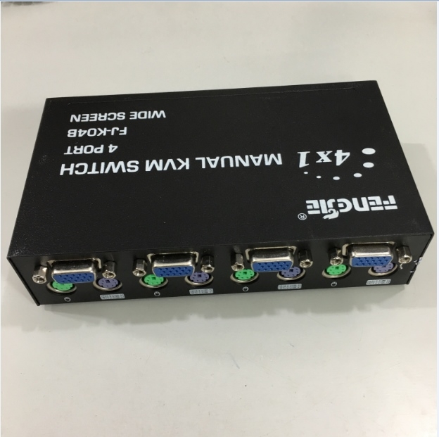 Bộ KVM Switch FENGJIE FJ-K04B 4 Ports PS2