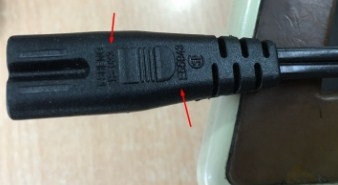 Cáp Nguồn Notebook 2-prong Power Cord IEC320 C7 I-Sheng IS-033 - E55943 2 x 18 AWG 0.824mm 7A 125V Length 1.5M