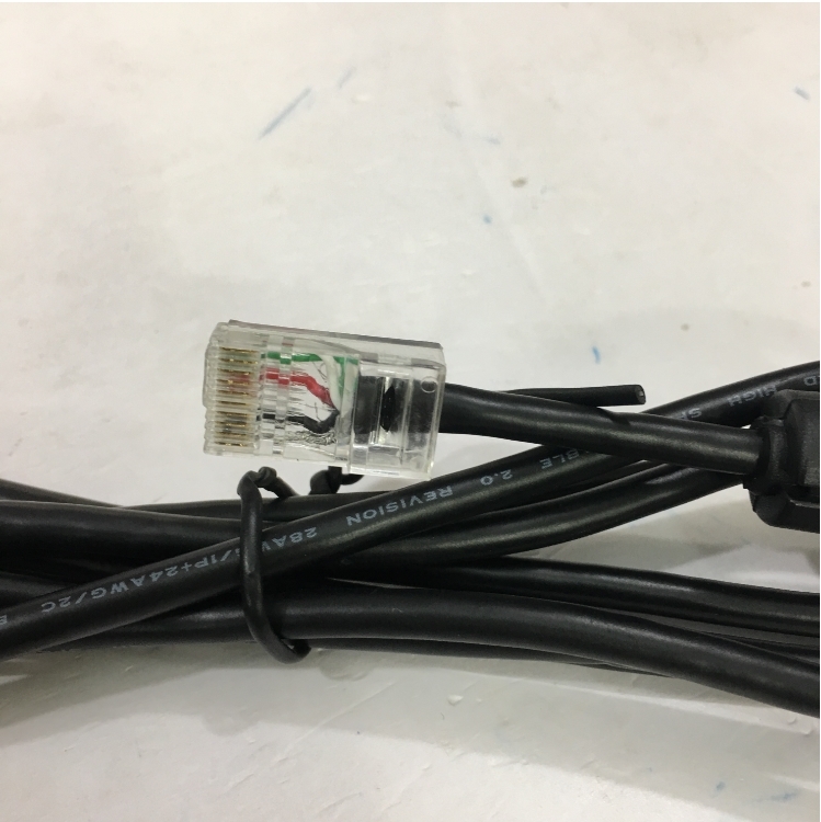 Cáp Zebra CBA-U32-C09ZAR Cable USB For Máy Quét Mã Vạch Barcode Scanner Zebra USB Type A 5V Host Power to RJ50 10 Pin Male Black Length 1.5M