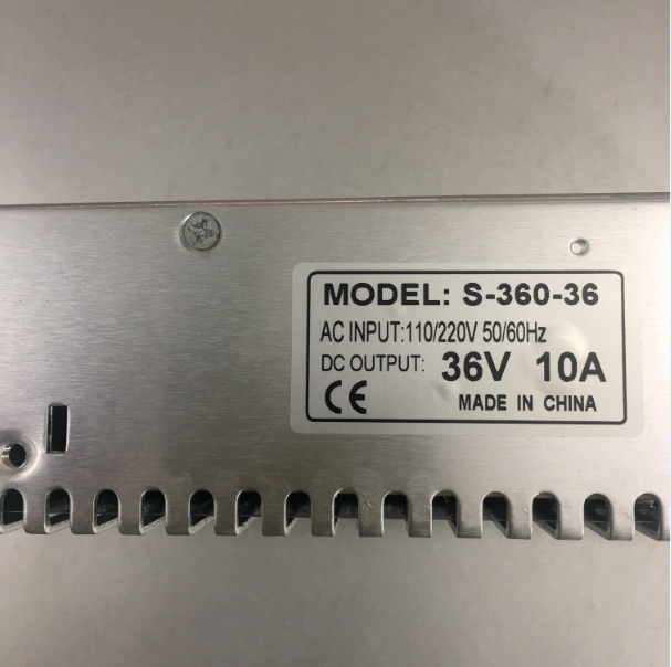 Nguồn Tổ Ong DC 36V 10A S-360-36 Switch Power Supply For LED lighting And Motor Drive And Control Systems Applications Certification