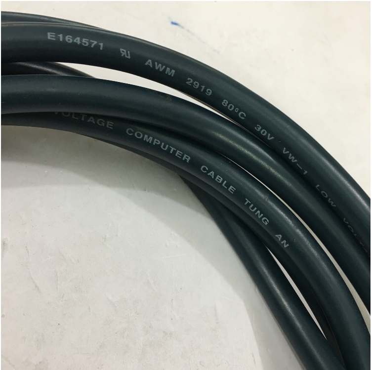 Cáp Điều Khiển RS232 DB9 Female to DB15 Male 2 Row 15Pin 28AWG E164571 Cable Green Length 3M