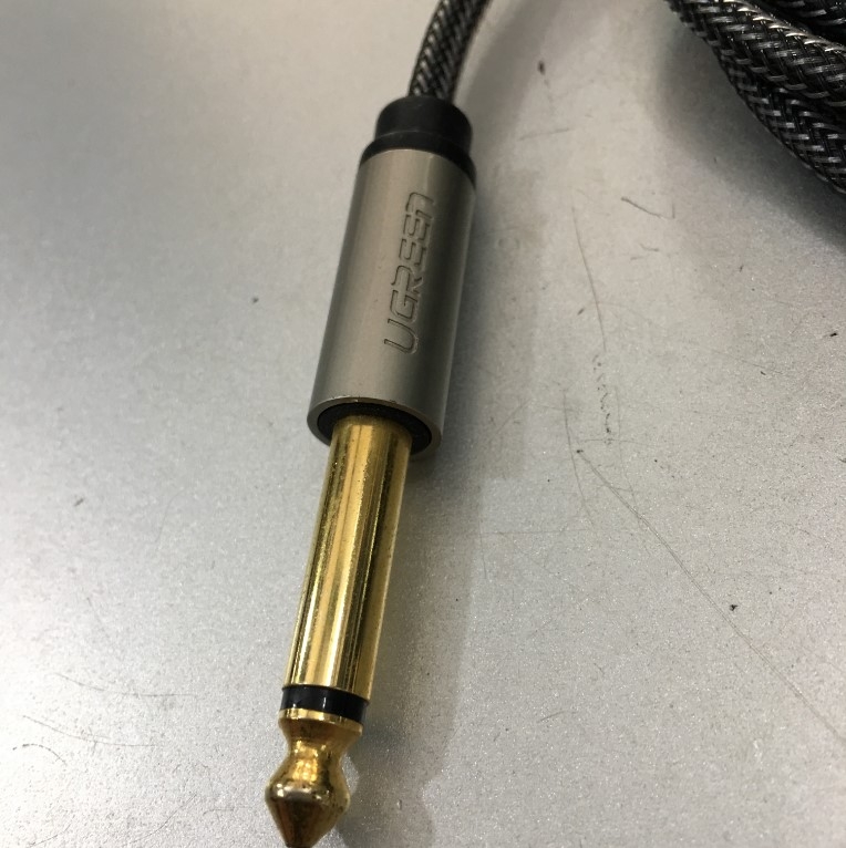 Cáp AMPLIFIER SPEAKER CABLE 6.5mm Male to Male Audio Cable 15U Gold Plated Aux Cabo UGREEN 1.5M FOR Guitar Mixer Amplifier 6.35 Line Recording