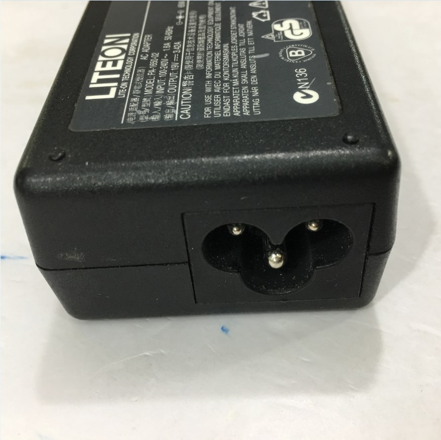 Adapter Original 19V 3.42A 65W LITEON PA-1650-69 Connector Size 5.5mm x 1.7mm 90 Degree