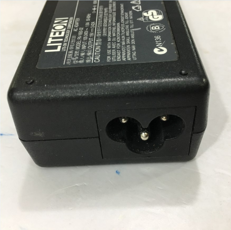 Adapter Original 19V 3.42A 65W LITEON PA-1650-02 Connector Size 5.5mm x 1.7mm 90 Degree