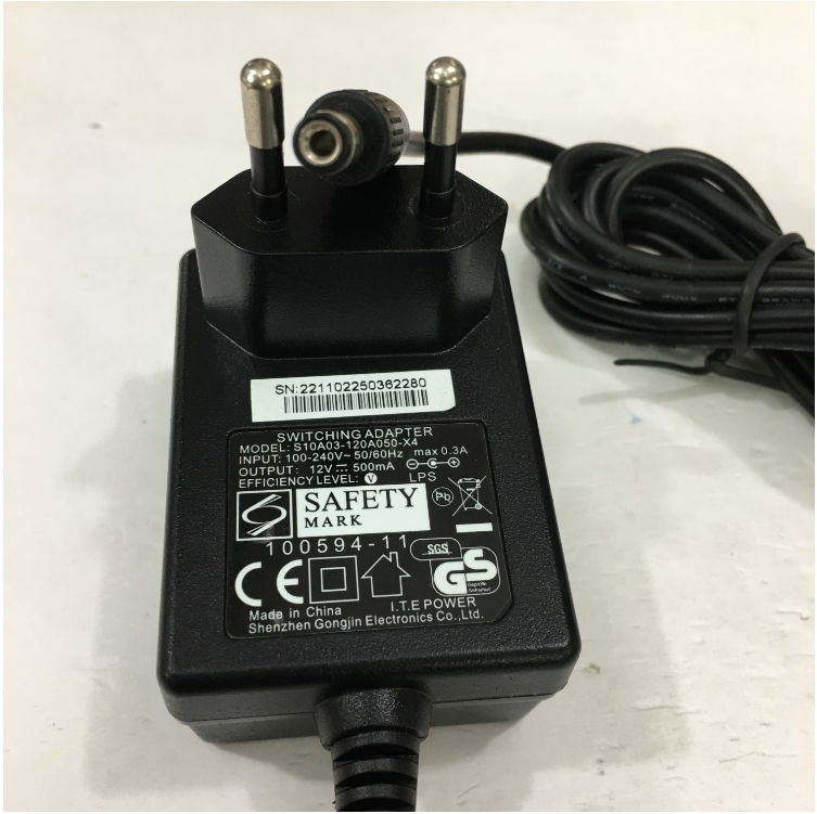 Adapter Original 12V 0.5A Shenzhen S10A03-120A050-X4 Connector Size 5.5mm x 2.1mm