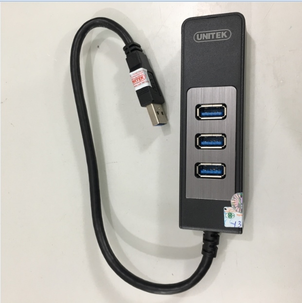 Bộ Converter USB3.0 to 3 Port USB 3.0 + Lan Gigabit Ethernet  10/100/1000 Unitek Y-3045C