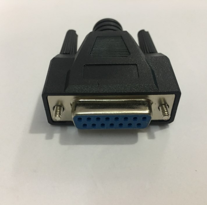 Bộ Rắc Hàn Cổng D-SUB 15 Chân Hai Hàng Âm DB15 Female 2 Row 15Pin PVC Shell Kit Plug Connector Black