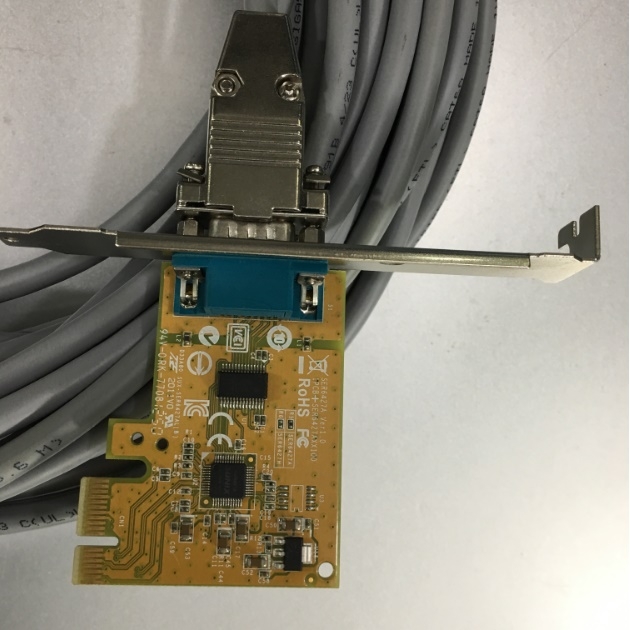 Bộ Combo Card Dell Sunix Express to 1 Port RS232 Và Cáp Kết Nối Truyền Dữ Liệu Fanuc Fadal RS232 Serial Cable DB9 F to DB25 M CNC DNC Send Program For Computers Length 30M