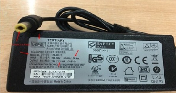 Adapter Original APD DA-48Q12 12V 4A For Máy bán hàng tự động Appostar Connect Size 5.5mm x 2.5mm