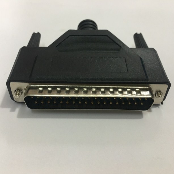 Bộ Rắc Hàn Cổng 37 Chân Hai Hàng Dương DB37 Male 2 Row 37Pin PVC Shell Kit Plug Connector Black