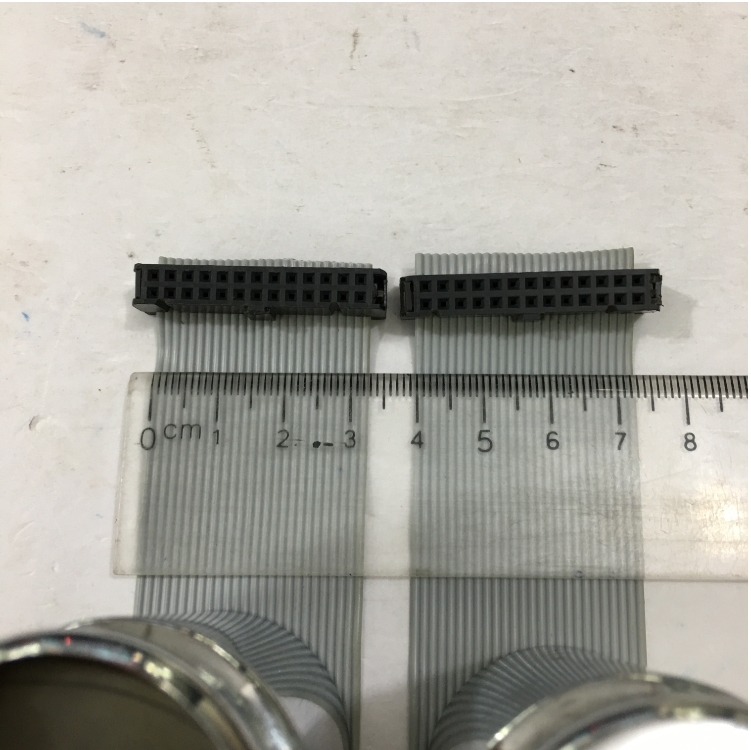 Cáp 26 Pin Flat Ribbon Cable Female to Female 2x13P 26 Wire Grey Dài 0.5M IDC Pitch 2.54mm - Cable Pitch 1.27mm For HMI Panel CMC CNC PLC