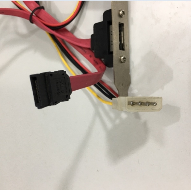 Cáp Chuyển 1 Port SATA to ESATA Plate Adapter Và IDE Molex 4 Pin Power Length 45Cm