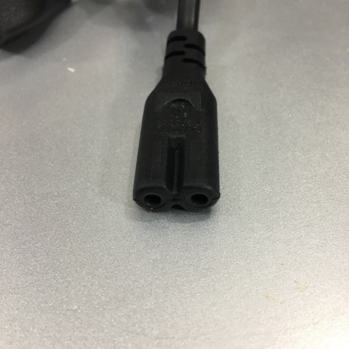 Dây Nguồn Số 8 CHAO HUI CH-221 CH-705 Chuẩn 2 Chân Đầu Tròn AC Power Cord Schuko CEE7/16 Euro Plug to C7 2.5A 250V 2x0.75mm For Printer or Adapter Cable FLAT PVC Black Length 1.5M