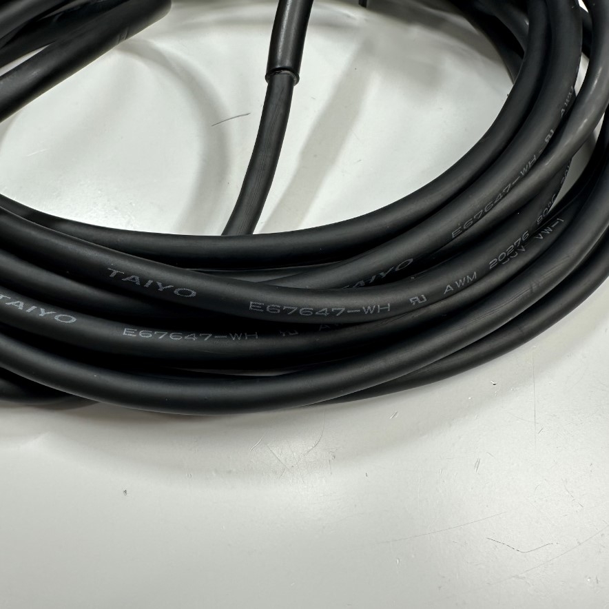 Cáp 5M 17ft Hirose I/O & Power High Flex Cable Connector Hirose HR10A-7P-6S(73) 6 Pin Female to 6 Core Bare Wire Open End For Industrial Camera Basler, Hikrobot Industrial Camera