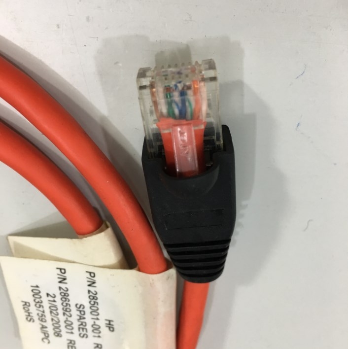 Dây Nhẩy 286592-001 HP KVM CONS CBL CAT5e RJ45 UTP PVC RED Ethernet Network Patch Straight Through Cable Length 0.9M