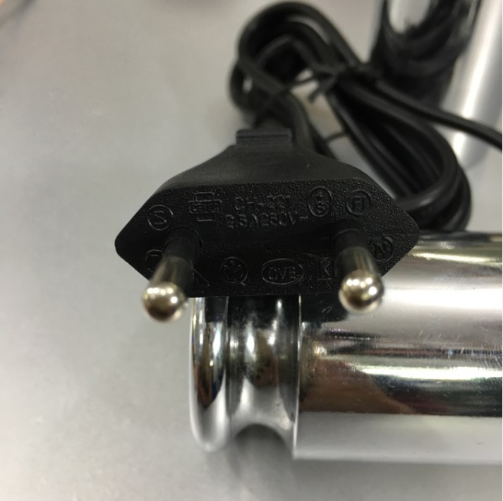 Dây Nguồn Số 8 CHAO HUI CH-221 CH-705 Chuẩn 2 Chân Đầu Tròn AC Power Cord Schuko CEE7/16 Euro Plug to C7 2.5A 250V 2x0.75mm For Printer or Adapter Cable FLAT PVC Black Length 1.5M