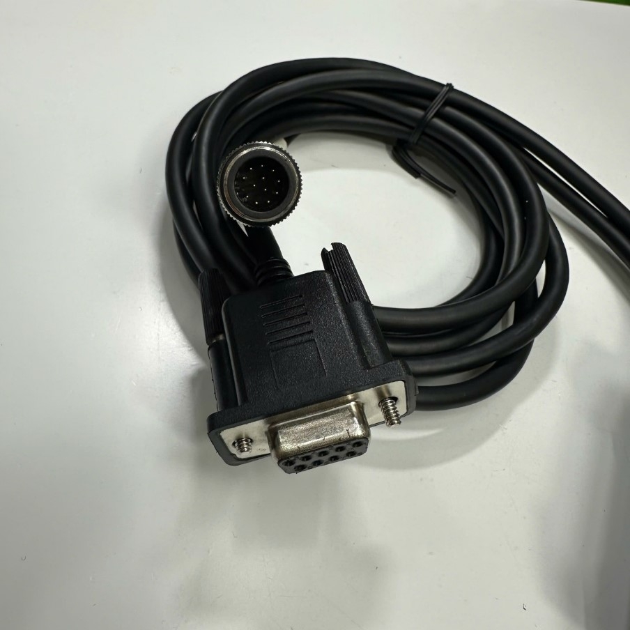 Cáp 1.1M 3.7ft ICWN-RS232IOP-2MB Cable M12 12 Pin A-Code Male + DB9 Female with ICW Module Terminal For CW ICW70SR Barcode Reader RS232 I/O Communication
