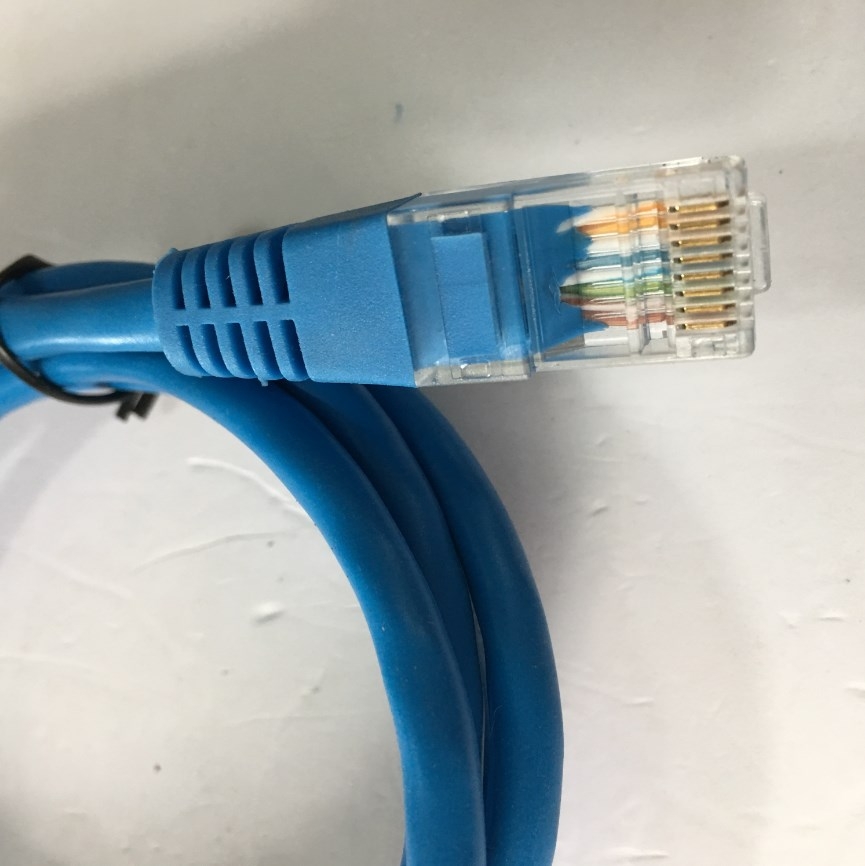 Dây nhẩy Original Patch Cord Lan Network Cat5e TK UTP 8 Wire Full Straight-Through Cable PVC Blue Supports 10/100/1000 Ethernet Length 1.5M