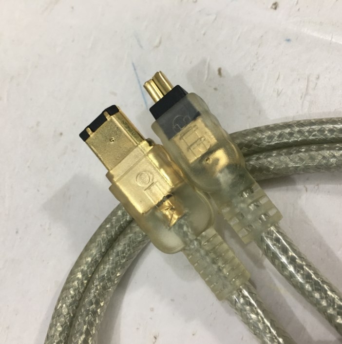 Cáp IEEE 1394a FireWire Cable 6 Pin to 4 Pin Hàng Chất Lượng Cao PowerSync E119932-T AWM STYLE 20276 80°C 30V VW-1 Tốc Độ Truyền Dữ Liệu Lên Tới 400Mb / giây Clear Color Length 1.5M