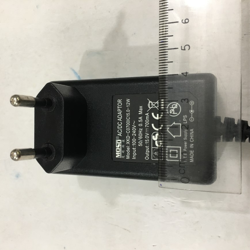 Adapter Original 15V 0.7A MOSO XKD-C0700IC15.0-12W Connector Size 5.5mm x 2.1mm