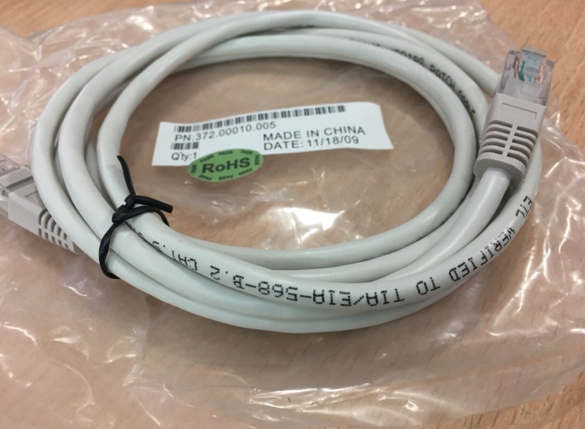 Cáp Mạng Đúc Original Patch Cord Lan Network Cisco 372-00010-005 Cat5e UTP 8 Wire Full Straight-Through Cable White Supports 10/100/1000 Ethernet Length 1.5M