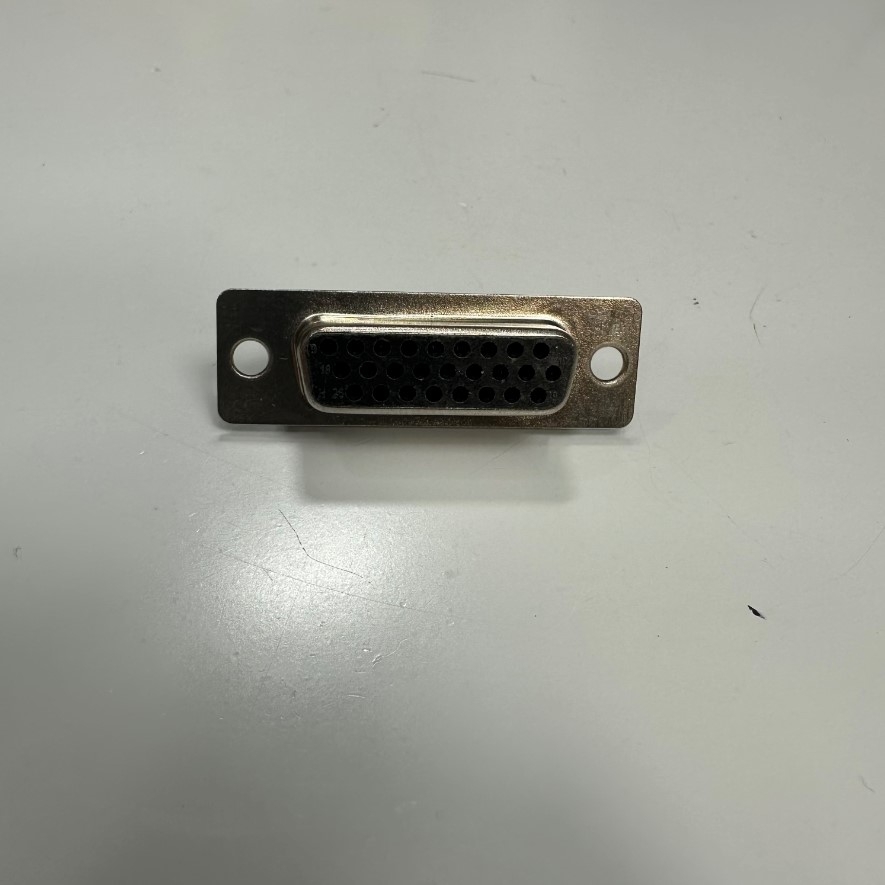 Đầu Jack DB26 26 Pin Female 3 Rows D-Sub Connector Plastic Hood Cover Backshell Solder Type Nickel 26 Way For Industrial Servo Motor, Interface I/O Control, Data Signal and Power Cable