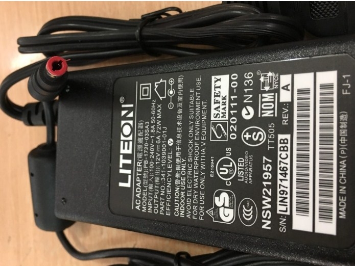 Chuyển Nguồn Chính Hãng Chất Lượng Cao Cisco Adapter Original LITEON PB-1720-03SA3 12V 6A 72W For Router Cisco Connector Size 5.5mm x 2.5mm