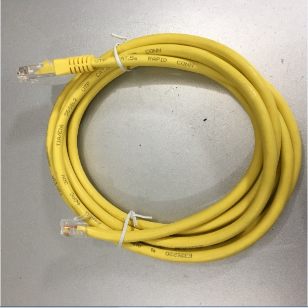 Cáp Kết Nối Ngăn Kéo Đựng Tiền Quầy Thu Ngân HP Cash Drawe Với Máy In Nhiệt Epson Printer RJ12 6P6C to RJ45 8P8C Cable APG CD-005A Yellow Length 2M