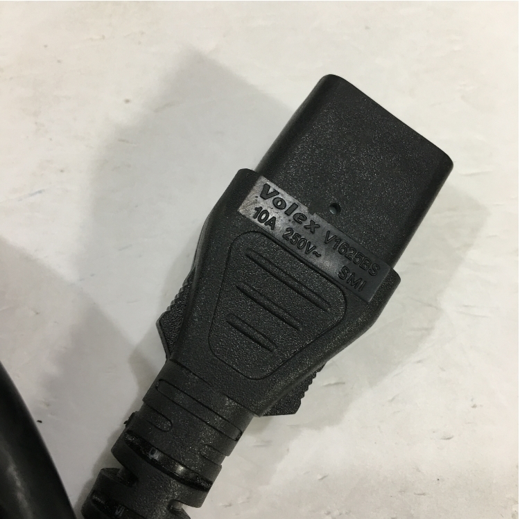 Dây Nguồn Máy Chủ VOLEX V1625BS VAC14LS AC Power Cord C13 to C14 10A 250V 3x1.5mm² 16AWG For UPS PDU APC ARES Eaton Emerson Và Server Rack Length 4M