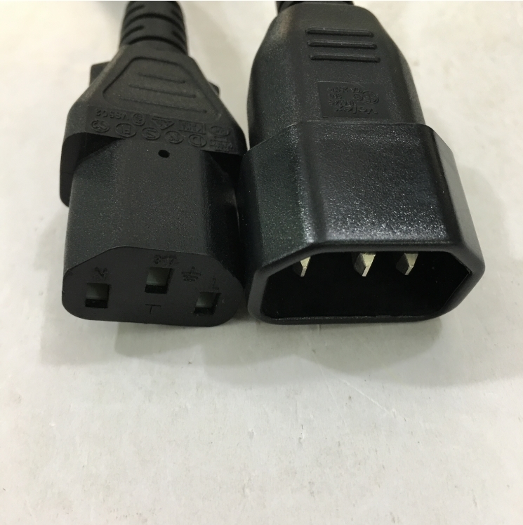 Dây Nguồn Máy Chủ VOLEX VAC14S V1625 AC Power Cord IEC60320 IEC C13 to IEC C14 10A 250V 3x1.0mm 18AWG For Server IBM HP DELL LENOVO Length 3M