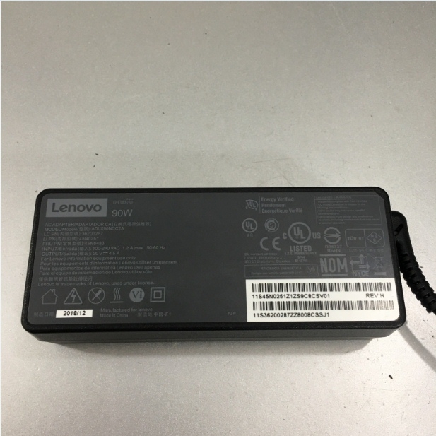 Adapter 20V 4.5A 90W LENOVO ADLX90NCC2A For Lenovo ThinkPad X1 Carbon Connector Size USB SQUARE TIP