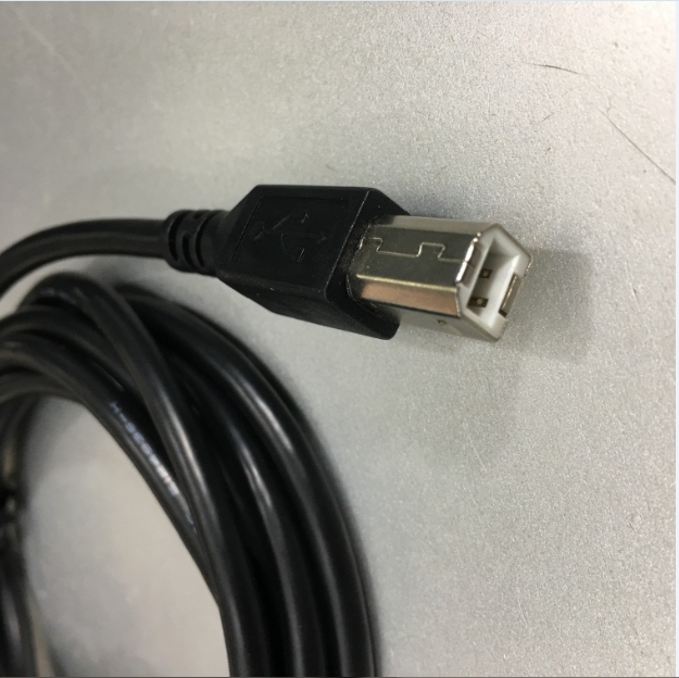 Cáp Kết Nối Truyền Thông PLC Programming USB Type A to Type B Male Cable AWM 2725 28AWG Black Length 1.5M