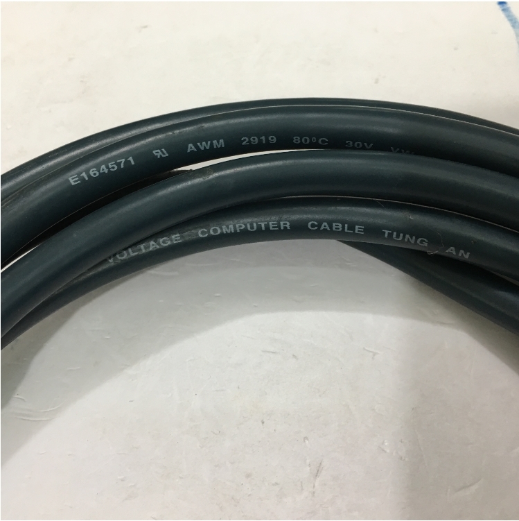 Cáp Điều Khiển RS232 DB37 Female to DB15 Female 2 Row 15Pin 28AWG E164571 Cable PVC Green Length 3M