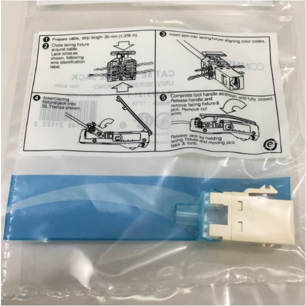 Nhân Mạng Wallplate Commscope AMP RJ45 Cat5E Network Module Wired 8-1375191-1