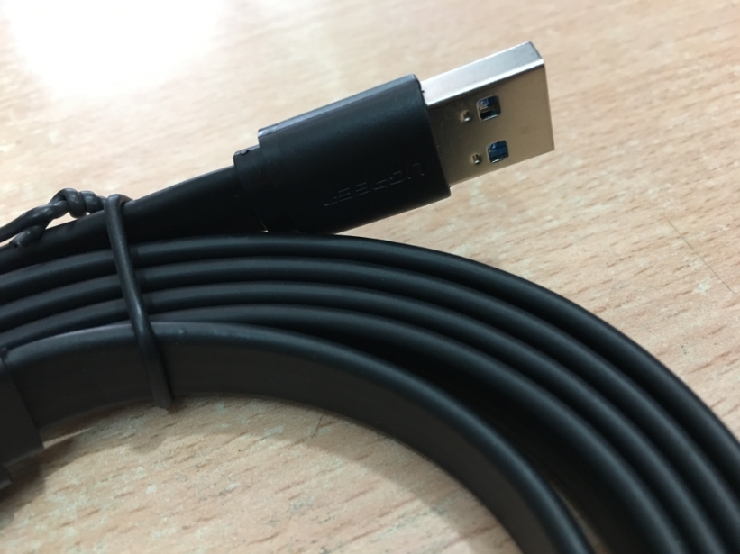 Cáp Kết Nối USB 3.0 Chính Hãng Ugreen 10810 USB 3.0 Type A to Type Micro B Flat Cable Connector Types Length 1.5M
